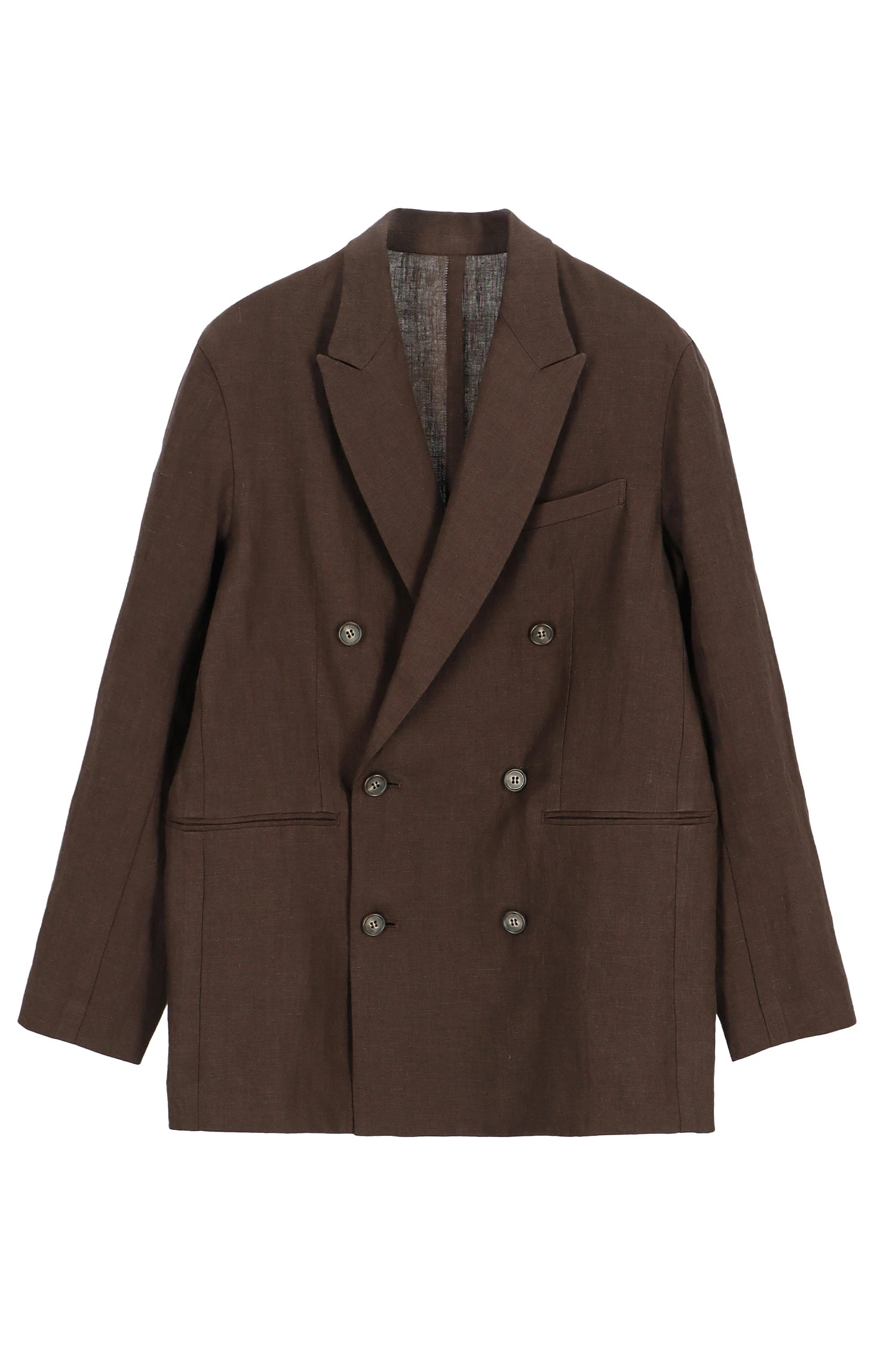 DOUBLE-BREASTED LINEN JACKET