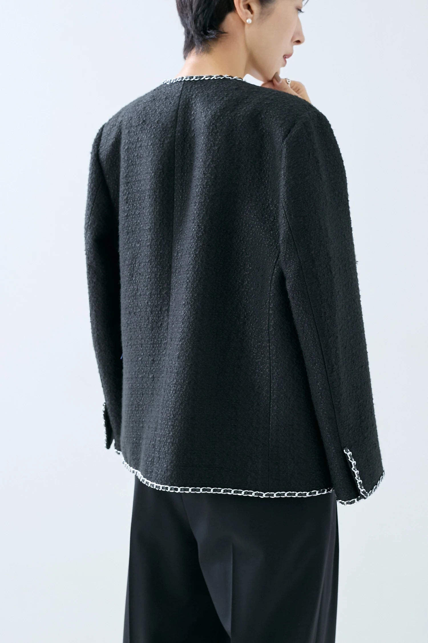 CHAIN-TRIMMED TWEED JK