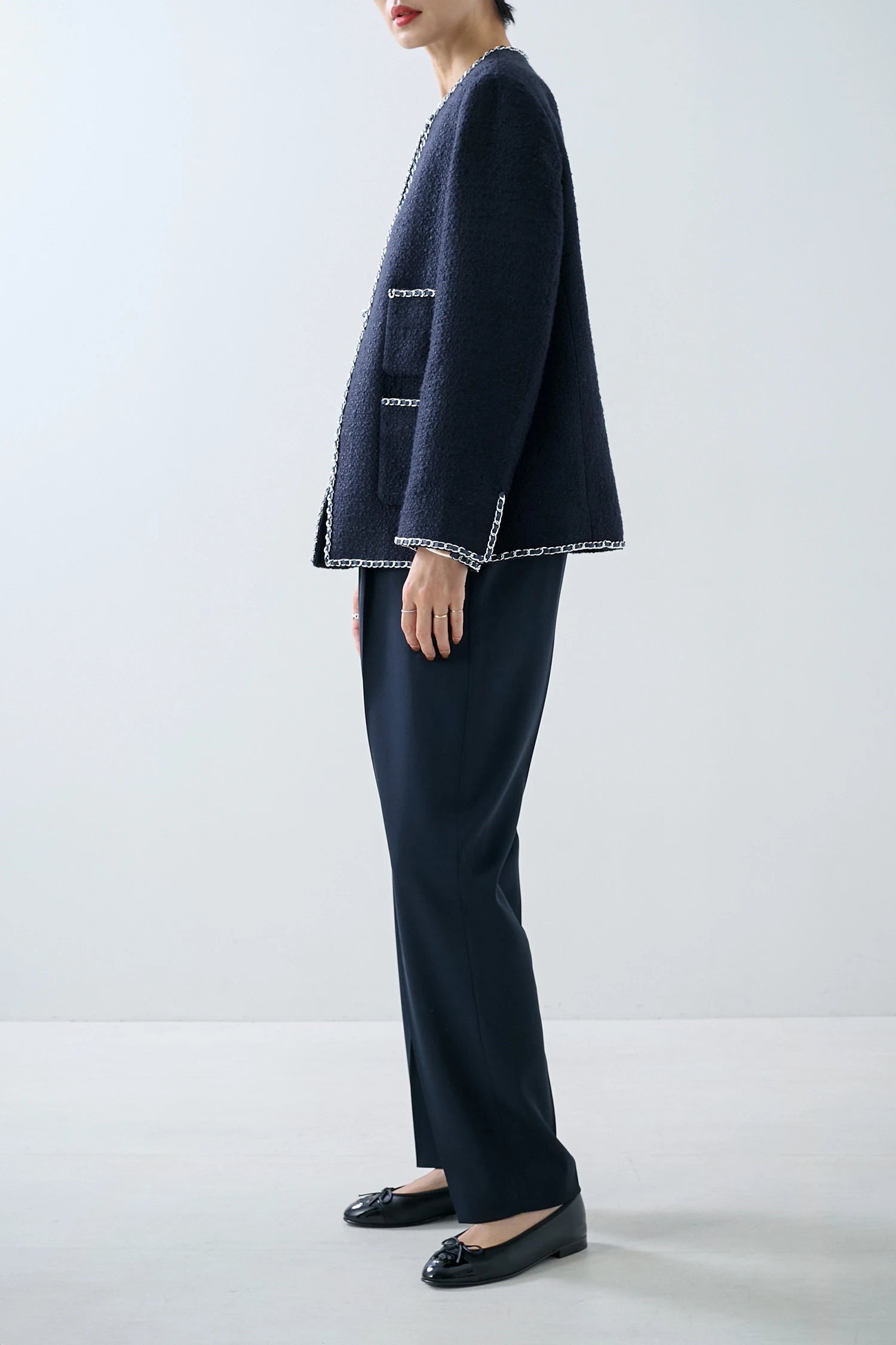 CHAIN-TRIMMED TWEED JK