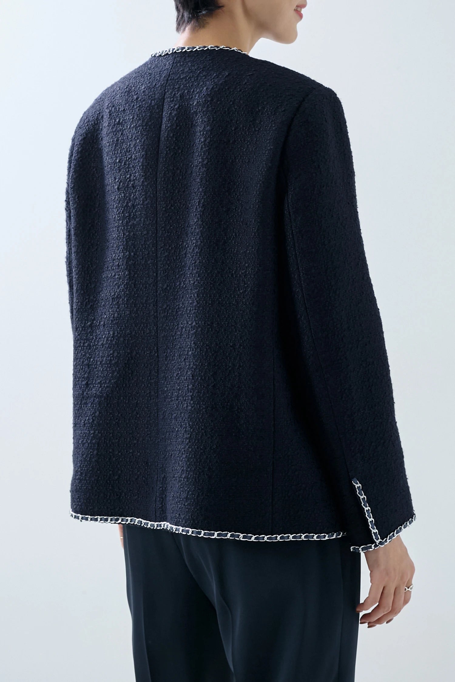 CHAIN-TRIMMED TWEED JK