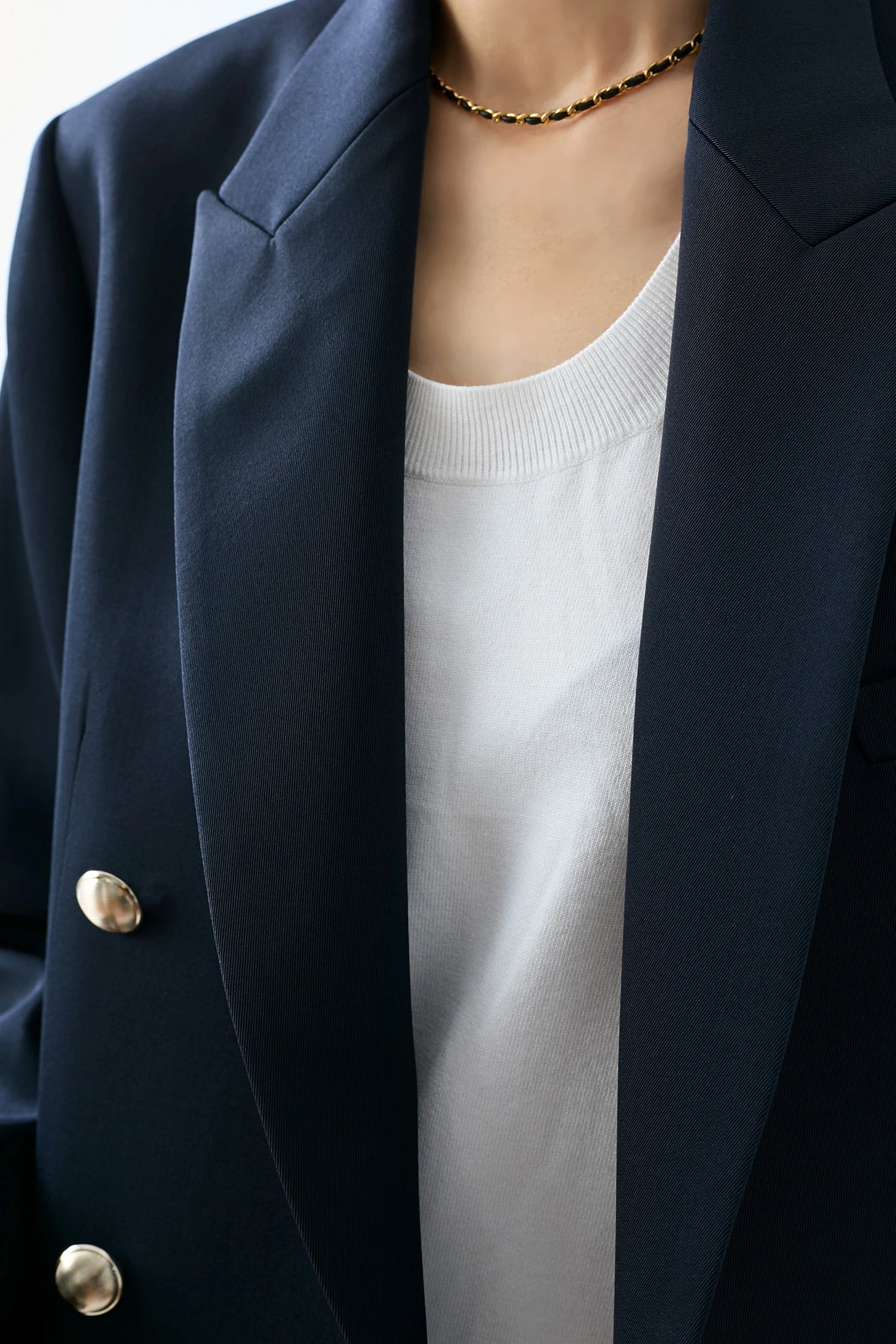 METAL-BOTTON BLAZER