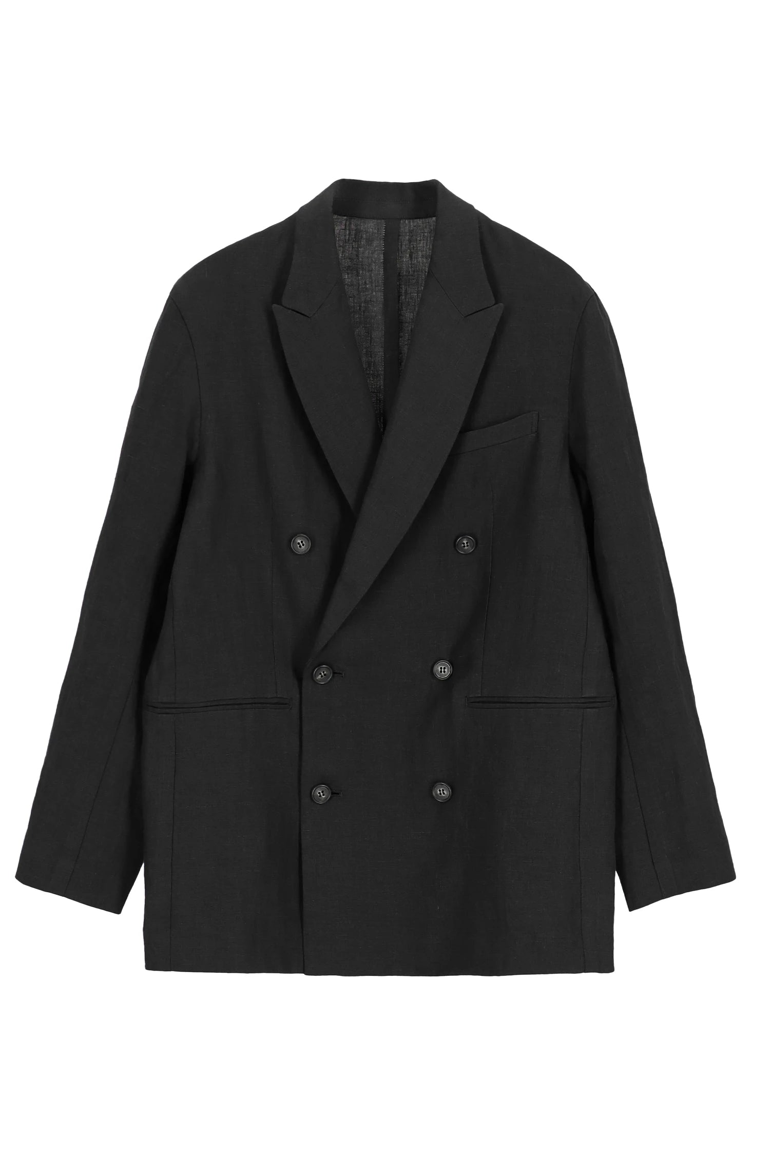 DOUBLE-BREASTED LINEN JACKET