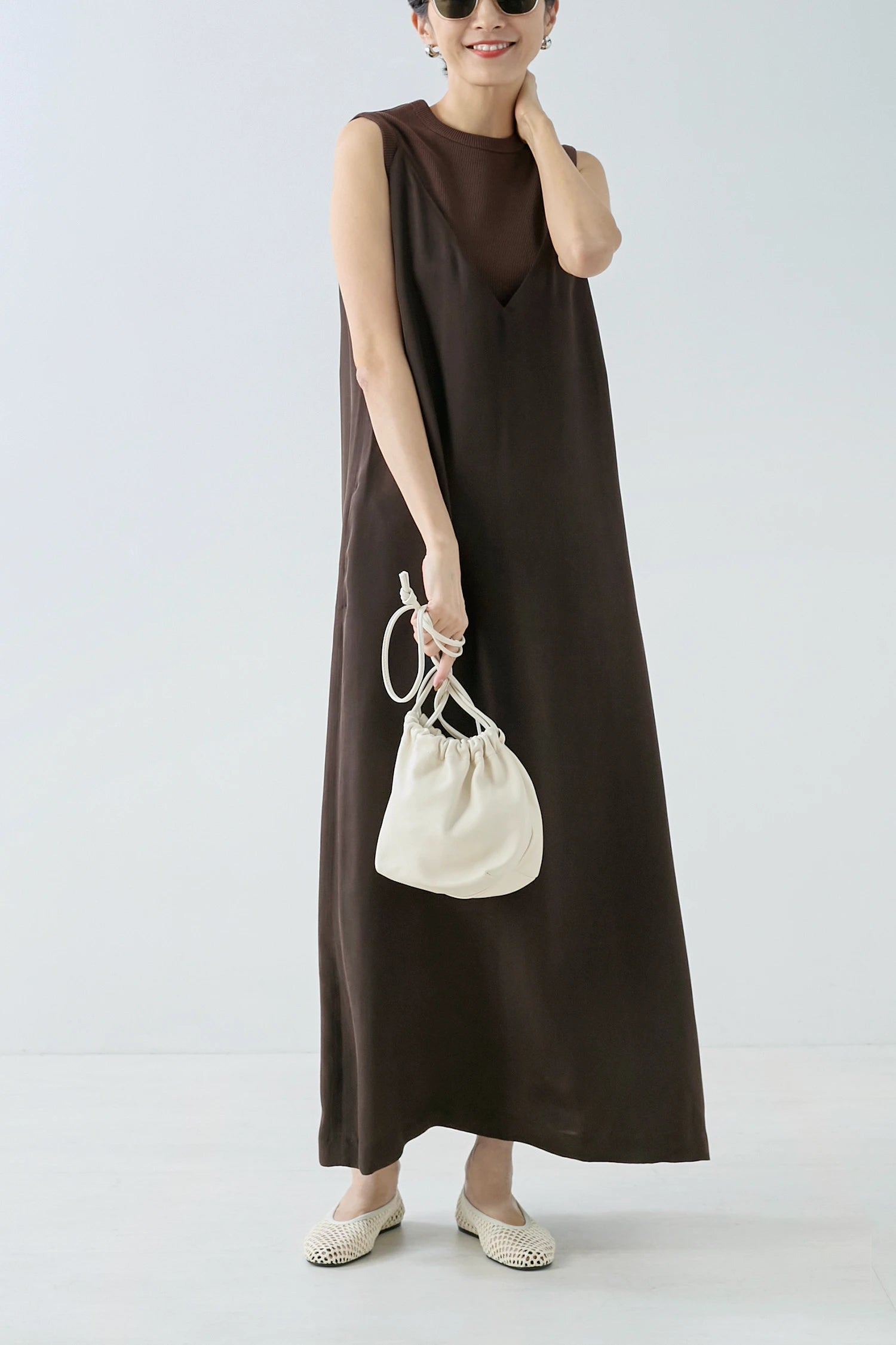 V-NECK CAMI DRESS