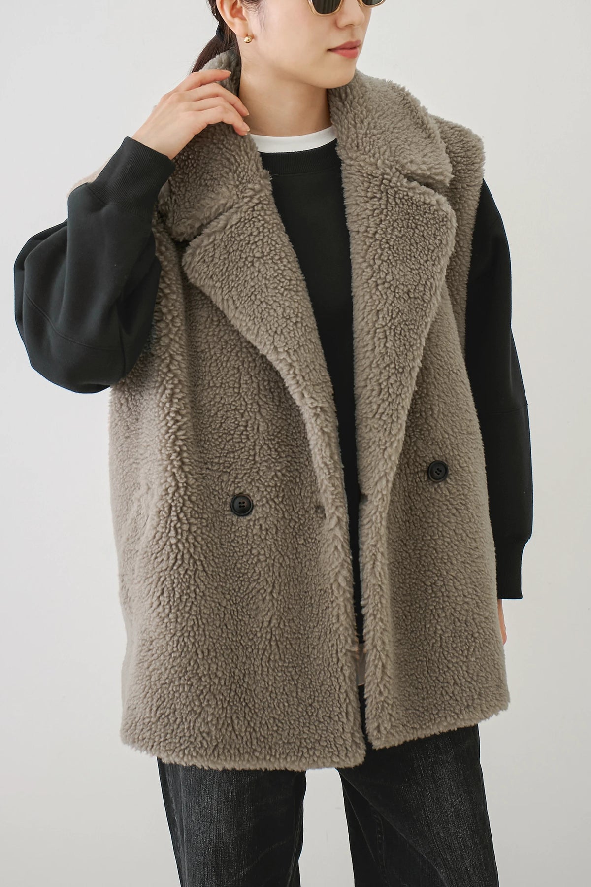 HAUNT TAILORED BOA VEST Coat